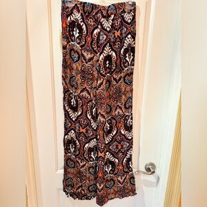 GYPSY. Ladies Wide Leg Pants. Multicolored. Elasticated Waist. S-M. Made…